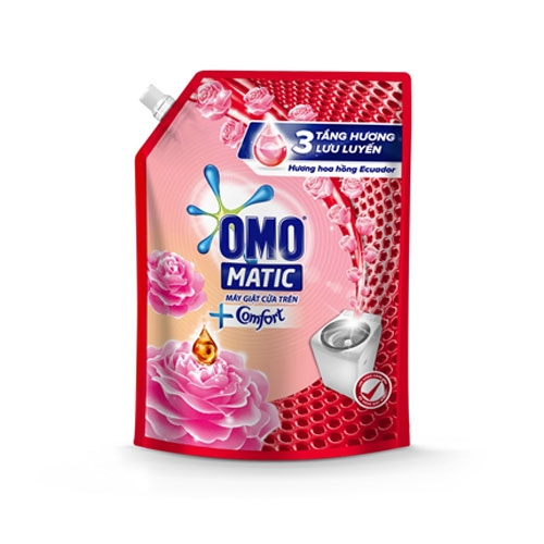 Nước giặt Omo Matic Comfort hoa hồng 2kg