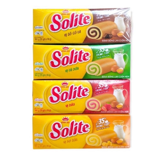 Bánh bông lan cuộn kem Solite