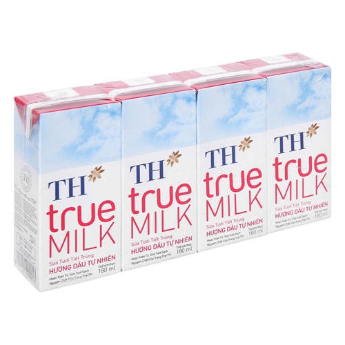 Sữa tươi triệt trùng TH True Milk hương dâu 180ml